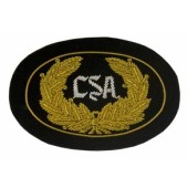 Style: 594 CSA Officers Embroidered Hat Badge with Gold Wreath