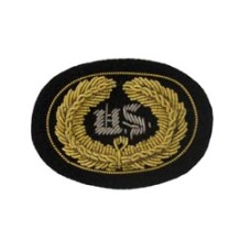 Style: 598S Small US Embroidered Hat Badge with Gold Wreath