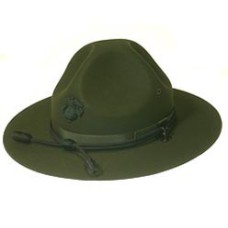 Style: 960 Marine Corps Black Hat Badge Campaign Hat