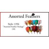 Style: 1356 Assorted Hat Feather 10 Pack 