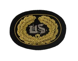 Style: 598S Small US Embroidered Hat Badge with Gold Wreath