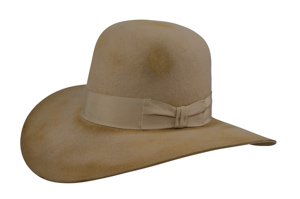Style: 054 Open Crown Distressed Cowboy Hat 